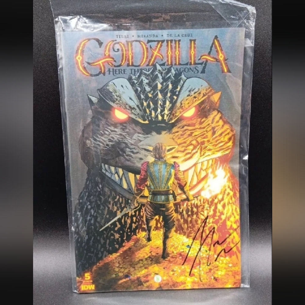 Godzilla: Here There Be Dragons 5 Signed By Frank Tieri  Exclusive Comic Book